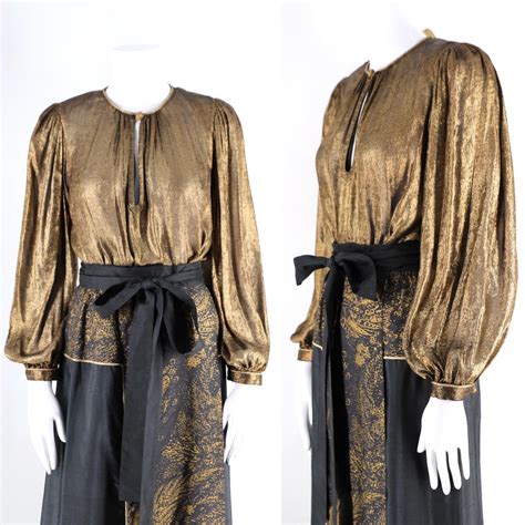 vintage ysl peasant blouse|Vintage Yves Saint Laurent Blouses .